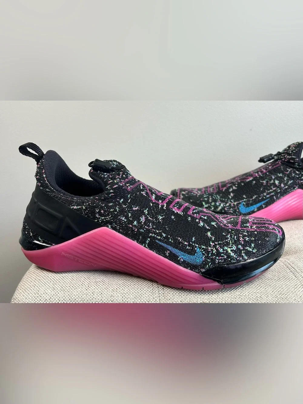 Nike React Metcon AMP Black Pink Cross Training Gym Shoes Womens 9.5 CT9155-063 - Picture 2 of 15